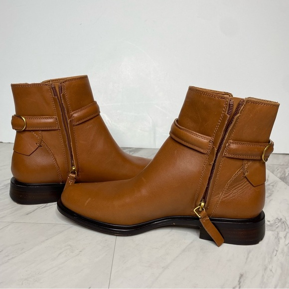 Franco Sarto Elese Brown Leather Bootie 7M - Picture 6 of 14